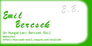 emil bercsek business card